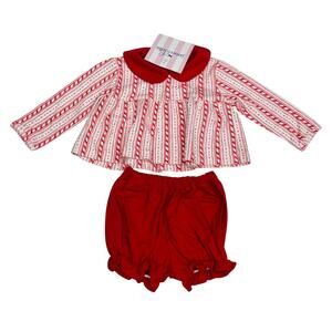 NWT James & Lottie 9M Peppermint Sally Bloomer Set